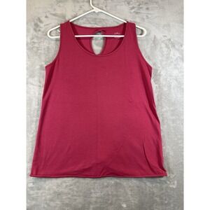 J Jill Fit‎ Tank Top Progress Wrapped Back Pink Cranberry Sleeveless size Small